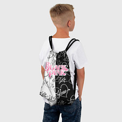 Рюкзак-мешок Blackpink - чб автографы, цвет: 3D-принт — фото 2