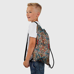 Рюкзак-мешок Каллиграфический паттерн, цвет: 3D-принт — фото 2