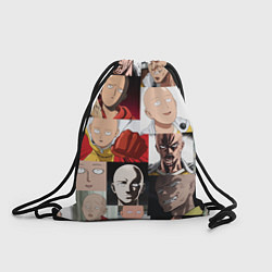 Рюкзак-мешок Saitama - many faces, цвет: 3D-принт