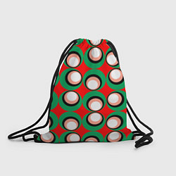 Рюкзак-мешок Орнамент из контрастных кругов, цвет: 3D-принт