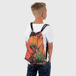 Рюкзак-мешок Зоро на закате - One Piece, цвет: 3D-принт — фото 2