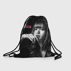 Рюкзак-мешок Blackpink Lisa in leather jacket, цвет: 3D-принт