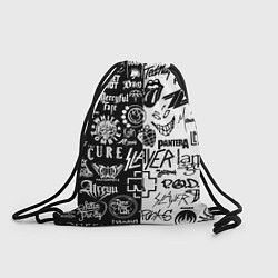 Рюкзак-мешок Логотипы лучших рок групп, цвет: 3D-принт