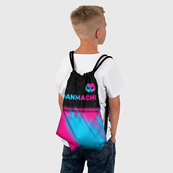 Рюкзак-мешок DanMachi - neon gradient: символ сверху, цвет: 3D-принт — фото 2