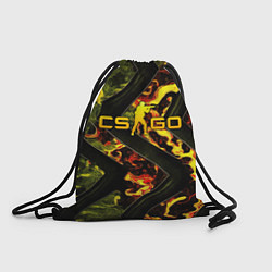 Рюкзак-мешок CS GO green and fire, цвет: 3D-принт