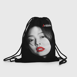 Рюкзак-мешок Blackpink Jennie Red lips, цвет: 3D-принт