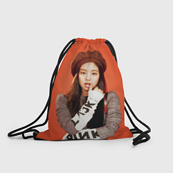 Рюкзак-мешок Blackpink Jennie in beret, цвет: 3D-принт