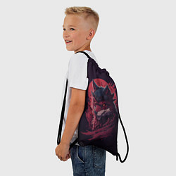 Рюкзак-мешок Злой лис - нейросеть, цвет: 3D-принт — фото 2
