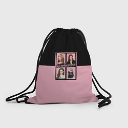 Рюкзак-мешок Черно-розовые K-pop группа, цвет: 3D-принт