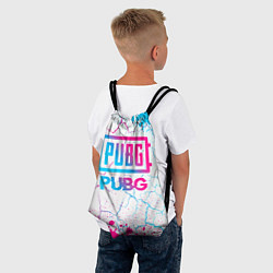 Рюкзак-мешок PUBG neon gradient style, цвет: 3D-принт — фото 2