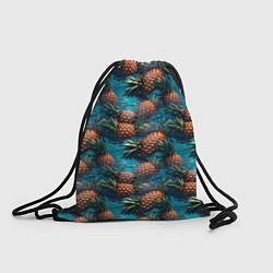 Рюкзак-мешок Ананасы в воде, цвет: 3D-принт