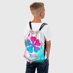 Рюкзак-мешок Black Clover neon gradient style, цвет: 3D-принт — фото 2