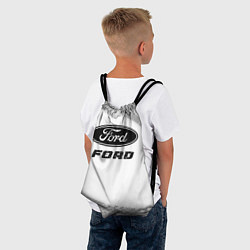 Рюкзак-мешок Ford speed на светлом фоне со следами шин, цвет: 3D-принт — фото 2