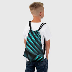 Рюкзак-мешок Объемные полосы, цвет: 3D-принт — фото 2