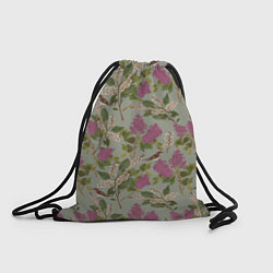 Рюкзак-мешок Мухоловки и сирень, цвет: 3D-принт
