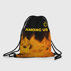 Рюкзак-мешок Among Us - gold gradient: символ сверху, цвет: 3D-принт