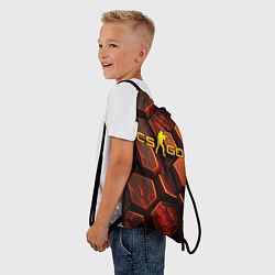 Рюкзак-мешок CS GO orange logo, цвет: 3D-принт — фото 2