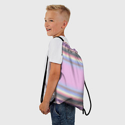 Рюкзак-мешок Сиреневые полосы, цвет: 3D-принт — фото 2