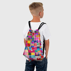 Рюкзак-мешок Разноцветные лоскутки, цвет: 3D-принт — фото 2