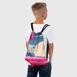 Рюкзак-мешок Самурай в поле на закате, цвет: 3D-принт — фото 2