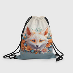 Рюкзак-мешок Цветочная лиса, цвет: 3D-принт
