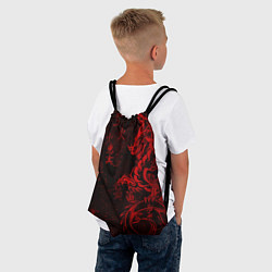 Рюкзак-мешок Красный дракон - иероглифы, цвет: 3D-принт — фото 2
