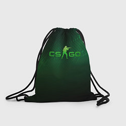 Рюкзак-мешок CSGO green logo, цвет: 3D-принт