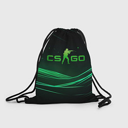 Рюкзак-мешок CS GO green logo, цвет: 3D-принт