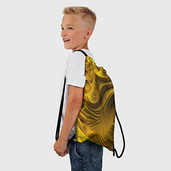 Рюкзак-мешок Объемная желтая текстура, цвет: 3D-принт — фото 2