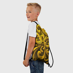 Рюкзак-мешок Желтый объемный узор, цвет: 3D-принт — фото 2