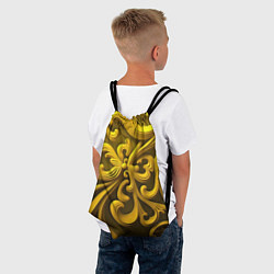 Рюкзак-мешок Желтый объемный узор, цвет: 3D-принт — фото 2