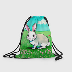 Рюкзак-мешок Заяц на лугу рисунок, цвет: 3D-принт