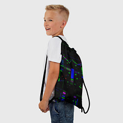 Рюкзак-мешок Глитч помехи, цвет: 3D-принт — фото 2