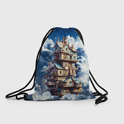 Рюкзак-мешок Сказочный дом в облаках, цвет: 3D-принт