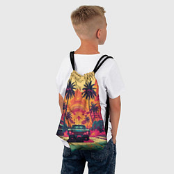 Рюкзак-мешок Летние путешествие на машине, цвет: 3D-принт — фото 2