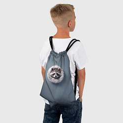 Рюкзак-мешок Мордочка маленького енота, цвет: 3D-принт — фото 2