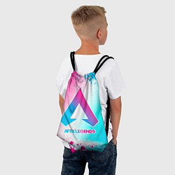 Рюкзак-мешок Apex Legends neon gradient style, цвет: 3D-принт — фото 2