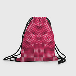 Рюкзак-мешок Геометрический узор арт-деко в красных тонах, цвет: 3D-принт