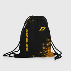 Рюкзак-мешок Need for Speed - gold gradient: надпись, символ, цвет: 3D-принт