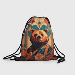 Рюкзак-мешок Гордый медведь, цвет: 3D-принт