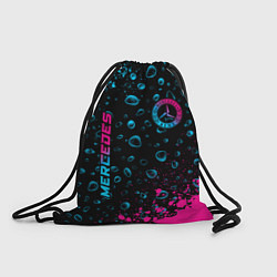 Рюкзак-мешок Mercedes - neon gradient: надпись, символ, цвет: 3D-принт