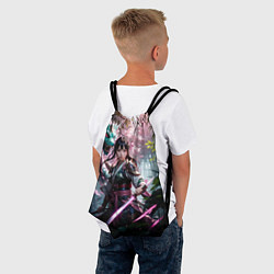 Рюкзак-мешок Японская девушка и дракон, цвет: 3D-принт — фото 2