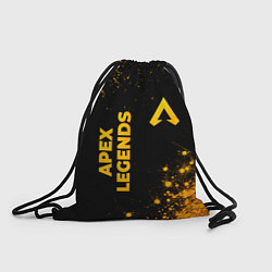 Рюкзак-мешок Apex Legends - gold gradient: надпись, символ, цвет: 3D-принт