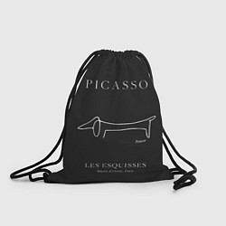 Рюкзак-мешок Собака на черном - Пабло Пикассо, цвет: 3D-принт
