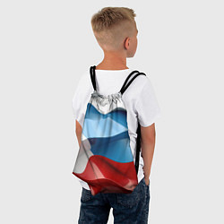 Рюкзак-мешок Абстракция в цветах флага РФ, цвет: 3D-принт — фото 2