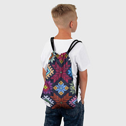 Рюкзак-мешок Орнамент удмуртский, цвет: 3D-принт — фото 2