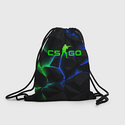 Рюкзак-мешок CS GO green blue neon, цвет: 3D-принт