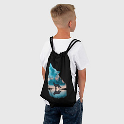 Рюкзак-мешок Призрачная тень волка, цвет: 3D-принт — фото 2