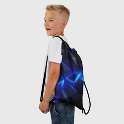Рюкзак-мешок Blue dark neon, цвет: 3D-принт — фото 2