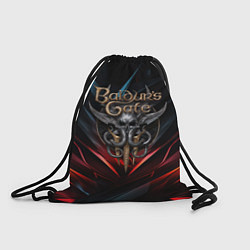 Рюкзак-мешок Baldurs Gate 3 dark logo, цвет: 3D-принт